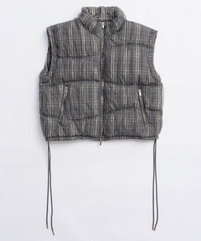 [25winter preoder] Wave Shirring Tulle Puffer Jacket