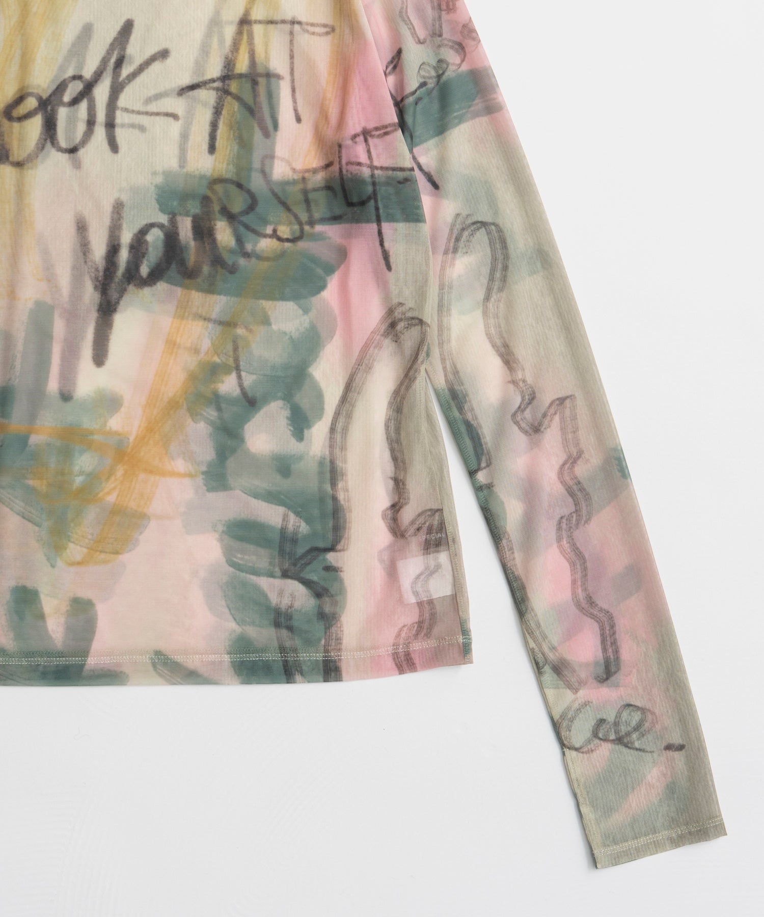 【26AUTUMN PRE-ORDER】Look at Yourself Logo Sheer Top