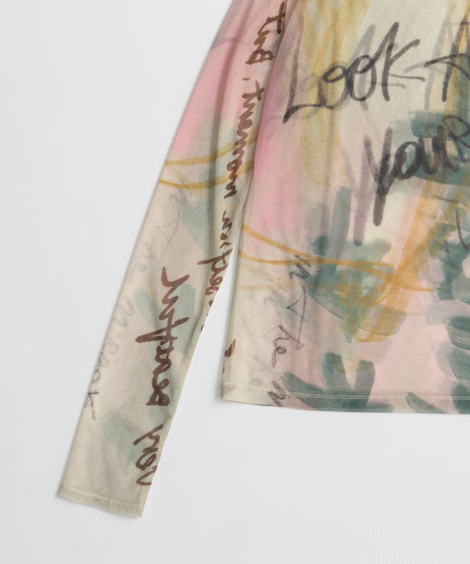 【26AUTUMN PRE-ORDER】Look at Yourself Logo Sheer Top