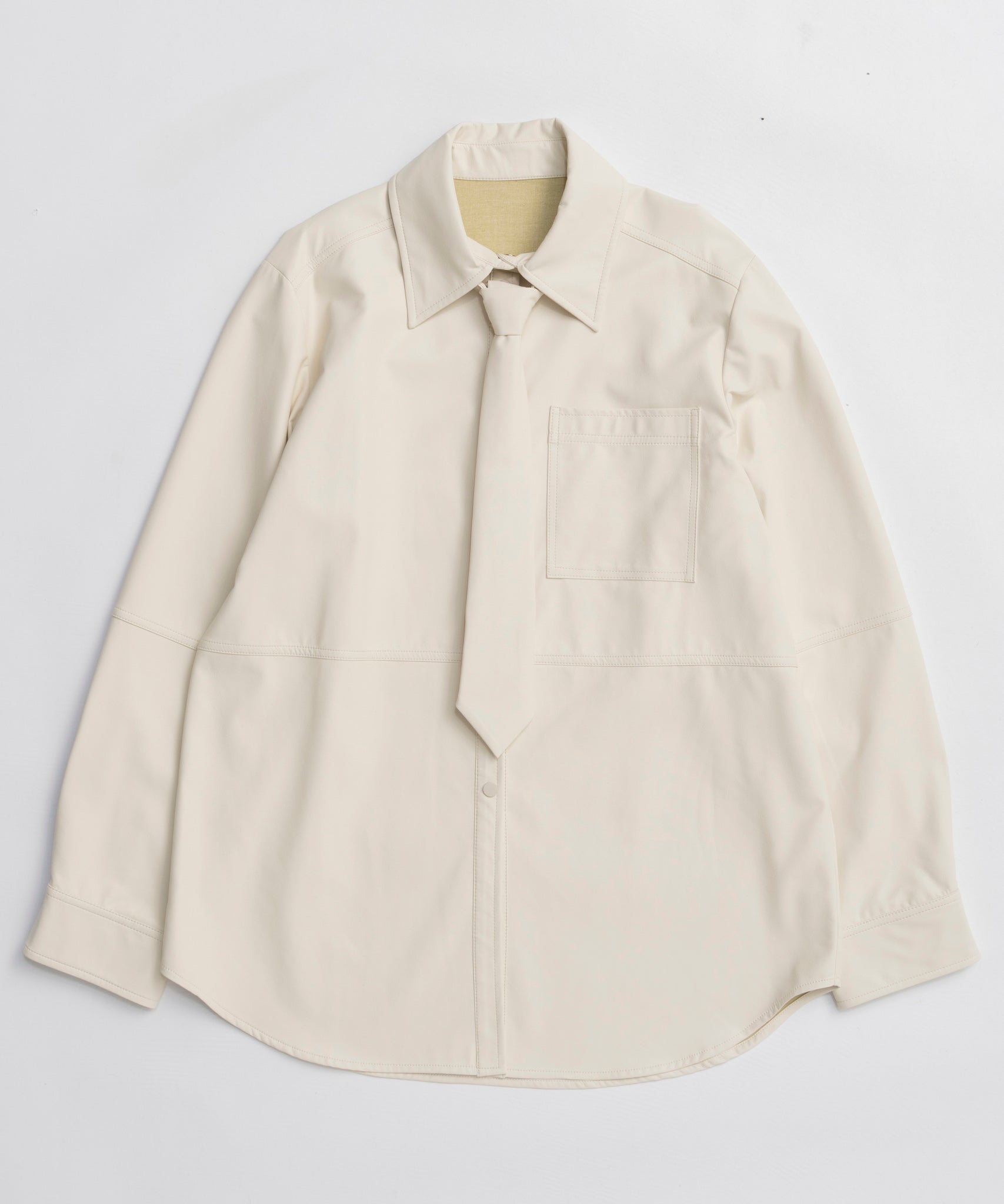 【25WINTER PRE-ORDER】Vegan Leather Tie Shirt