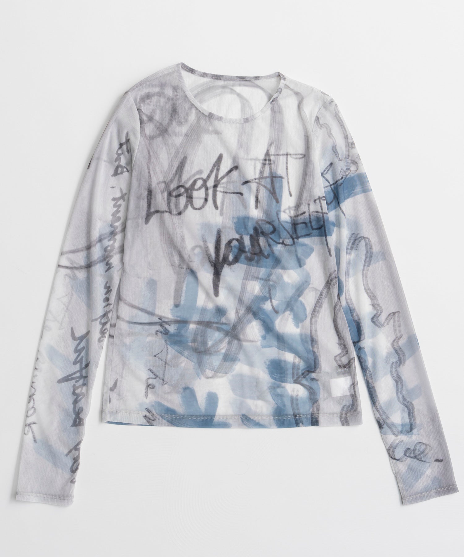 【26AUTUMN PRE-ORDER】Look at Yourself Logo Sheer Top
