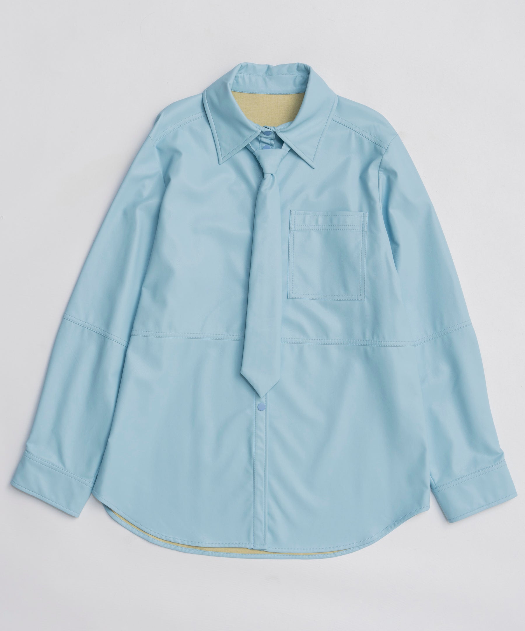 【25WINTER PRE-ORDER】Vegan Leather Tie Shirt