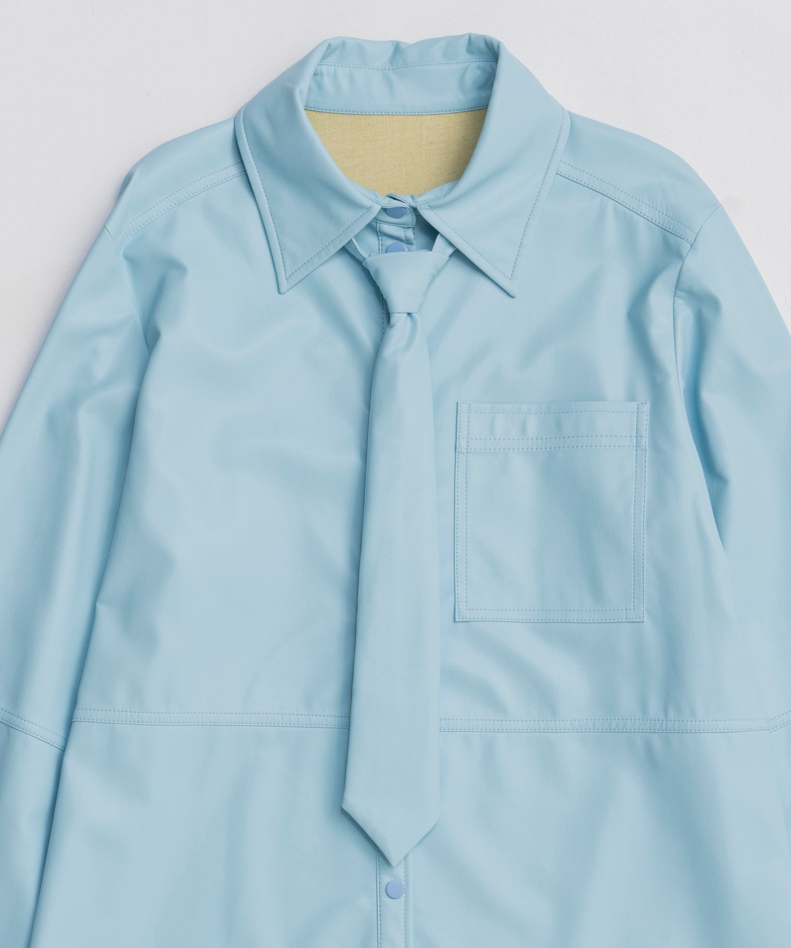 【25WINTER PRE-ORDER】Vegan Leather Tie Shirt
