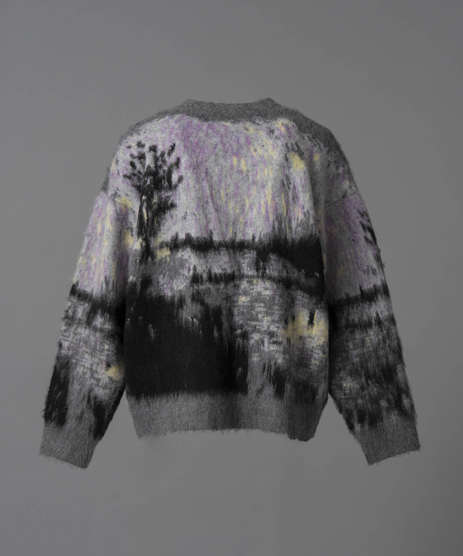 【24AW PRE-ORDER】Prime-Over Landscape Painting V-Neck Knit Cardigan