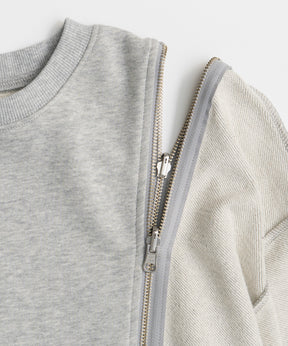 【26AUTUMN PRE-ORDER】Reverse Zipper Sweatshirt