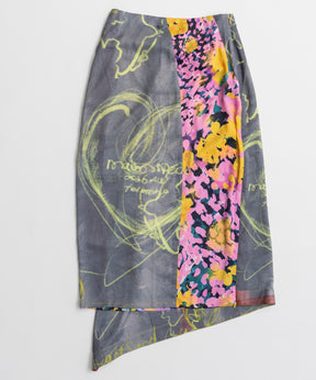 【26AUTUMN PRE-ORDER】Drawing Scarf Skirt