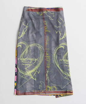 【26AUTUMN PRE-ORDER】Drawing Scarf Skirt