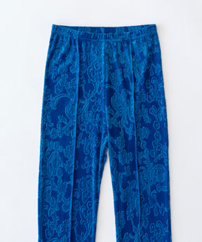 [Sale] Embossed Velor Stretch Flared Pants