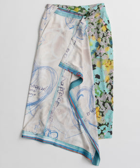 【26AUTUMN PRE-ORDER】Drawing Scarf Skirt
