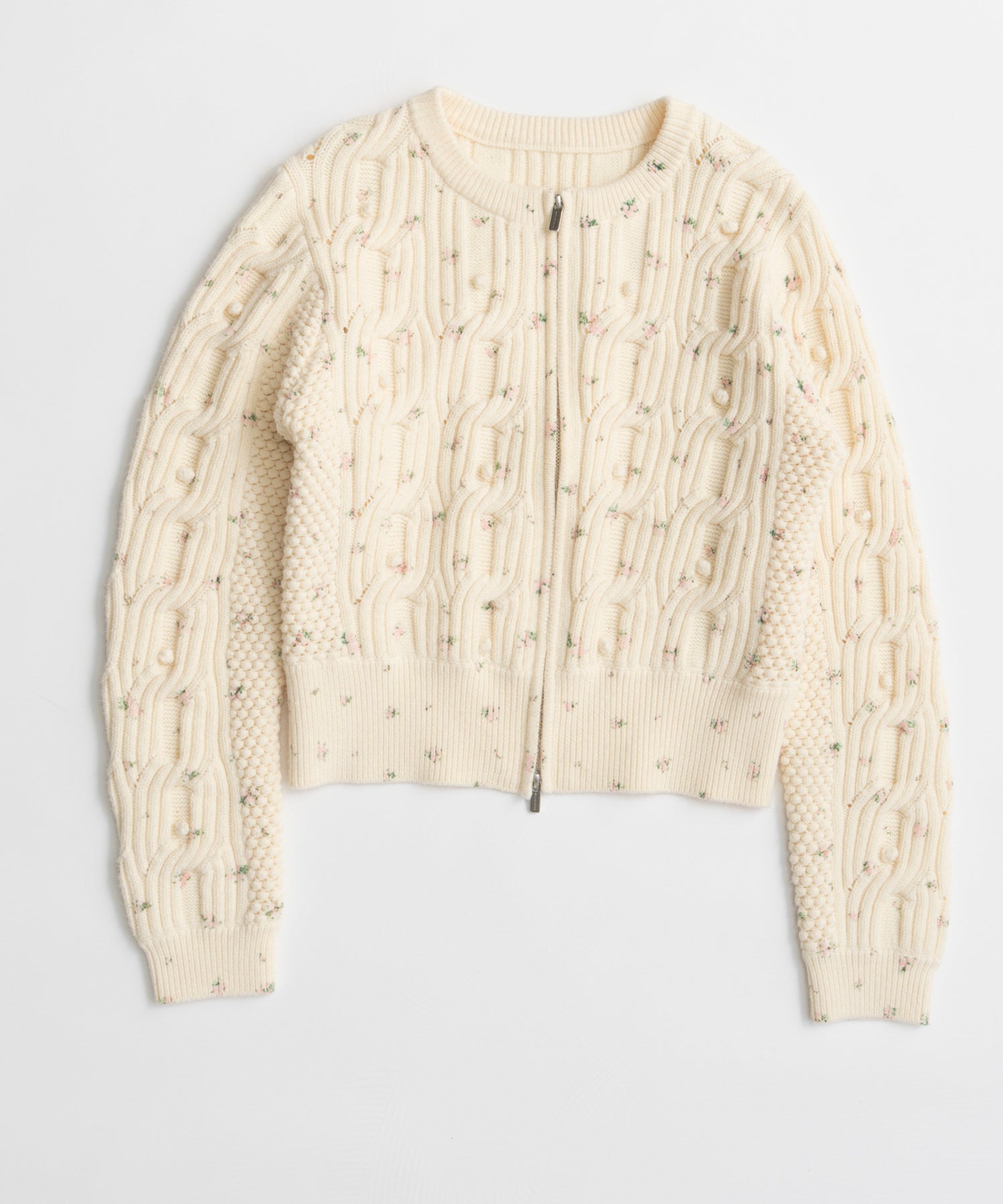 【26AUTUMN PRE-ORDER】Cable Flower Knit Cardigan