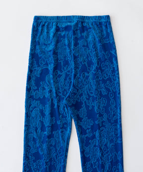 [Sale] Embossed Velor Stretch Flared Pants
