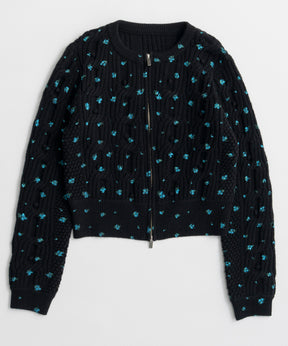 【26AUTUMN PRE-ORDER】Cable Flower Knit Cardigan