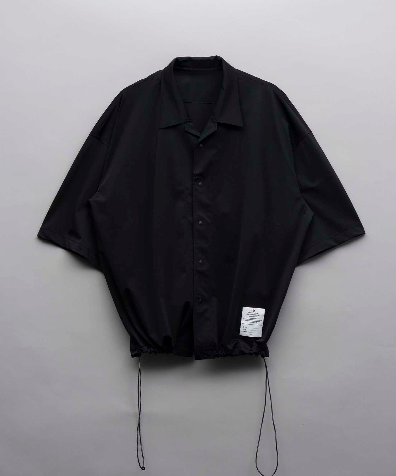 High Tension Prime-Over Short Sleeve Open Collar Draw Cord Shirt