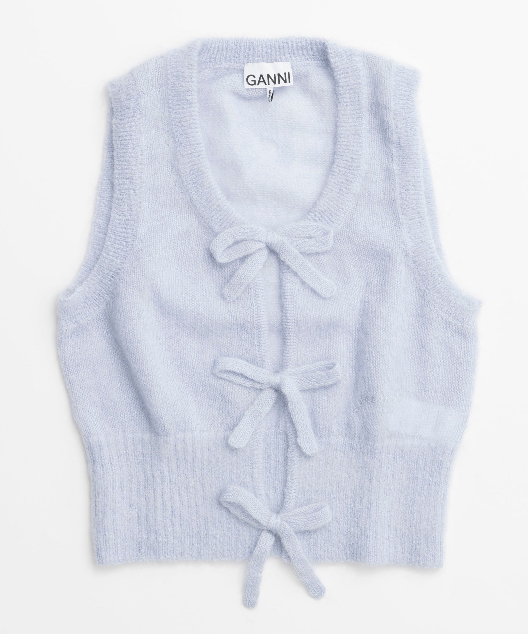 [ganni] Lightmohairtiestingvest