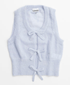 【GANNI】Light Mohair Tie String Vest