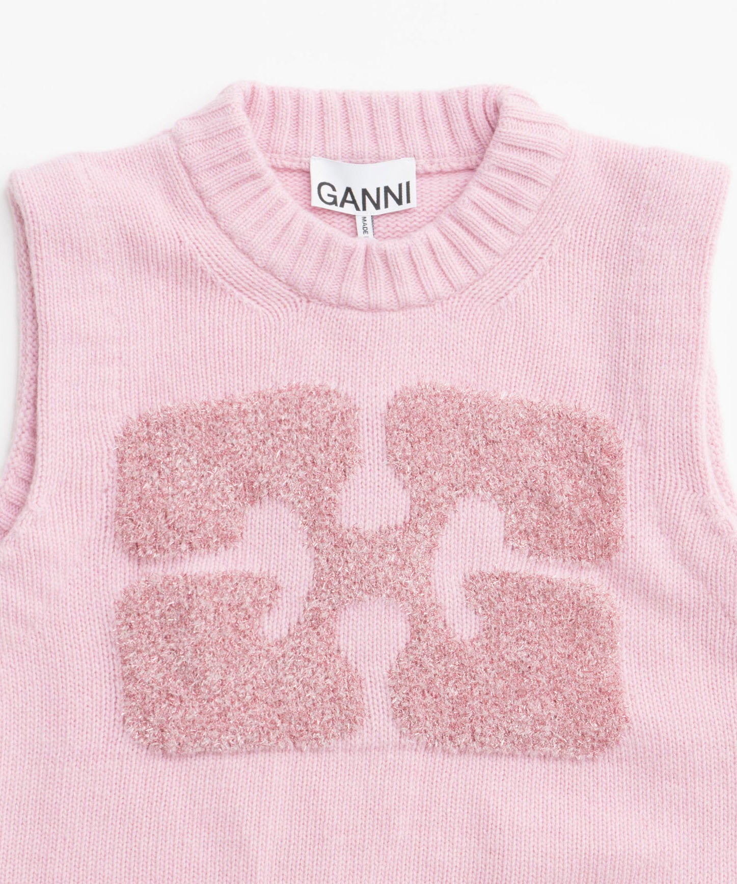 【GANNI】Graphic Wool Mix Vest