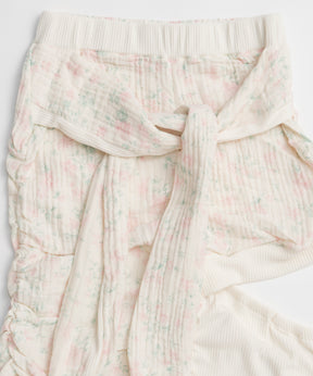 【OPEN YY】FLORAL BLANKIE CUTOUT SKIRT