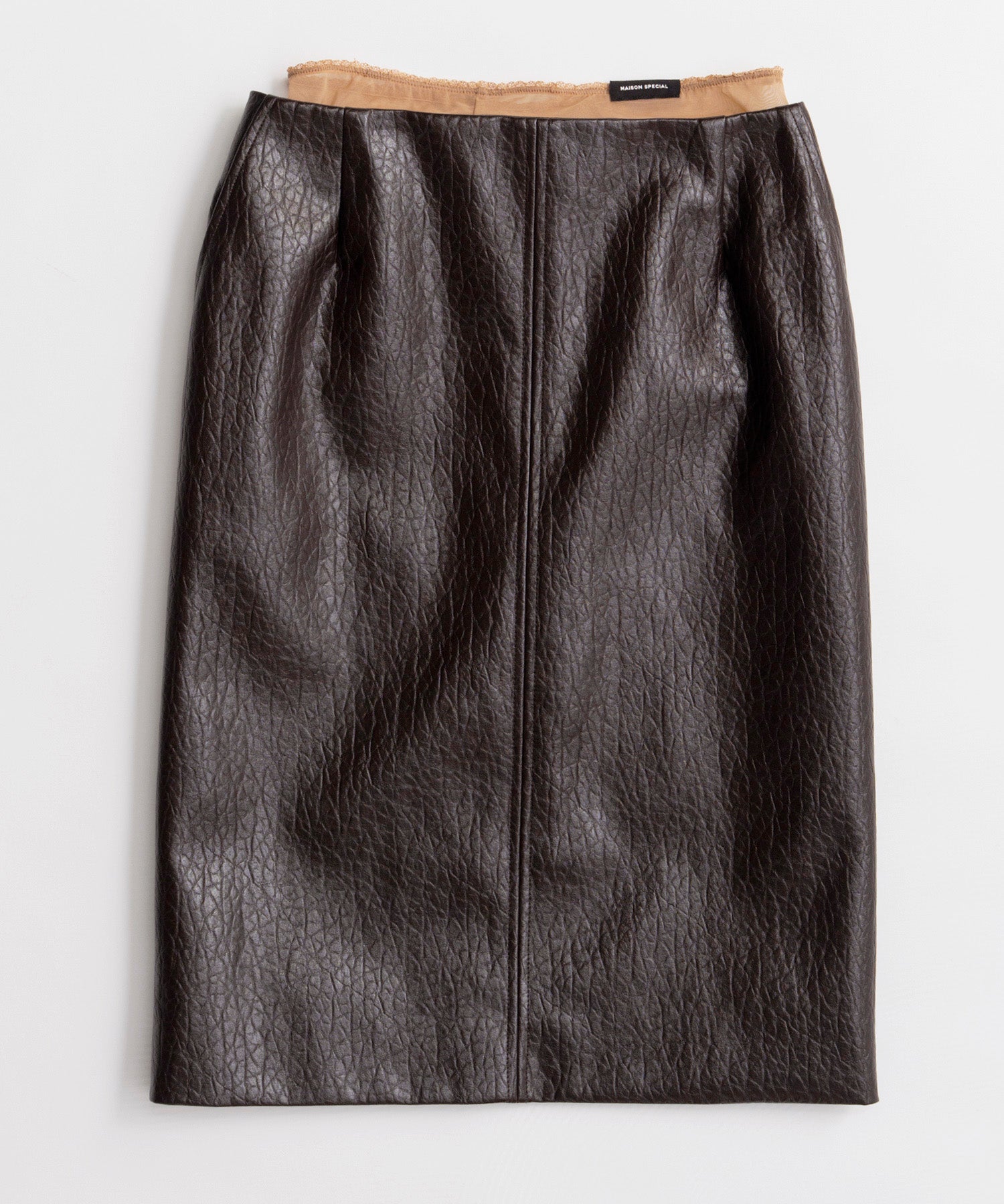 【26AUTUMN PRE-ORDER】Layered Multi-Fabric Midi Skirt