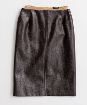 【26AUTUMN PRE-ORDER】Layered Multi-Fabric Midi Skirt