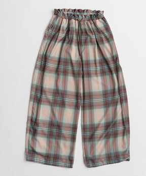 【26AUTUMN PRE-ORDER】Satin Check Easy Pants