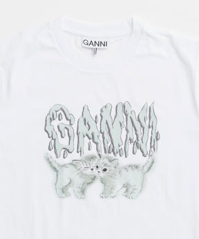 [Ganni] Basic Jerseylovecatsrelaxedt衬衫