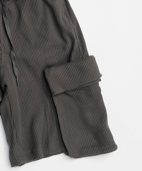 【OPEN YY】ROLLED WAIST WAFFLE CARGO SHORTS