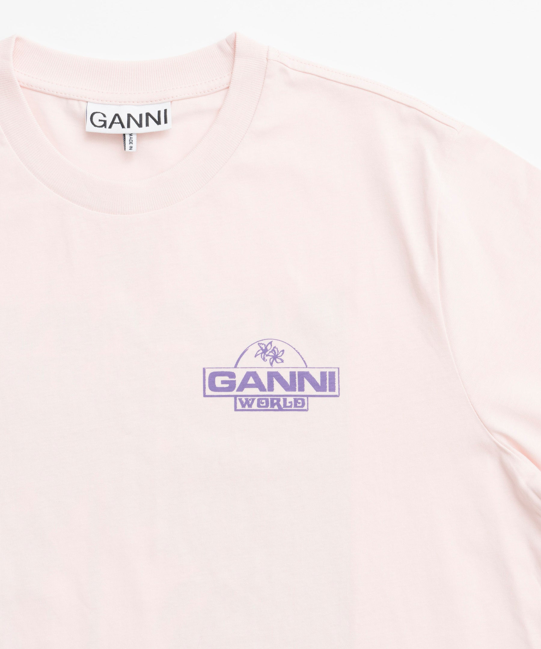 【GANNI】Basic Jersey Palm Tress Relaxed T-shirt