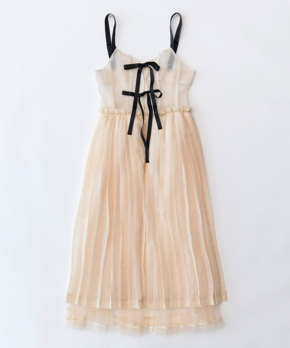 【SALE】Ribbon Pleats Dress