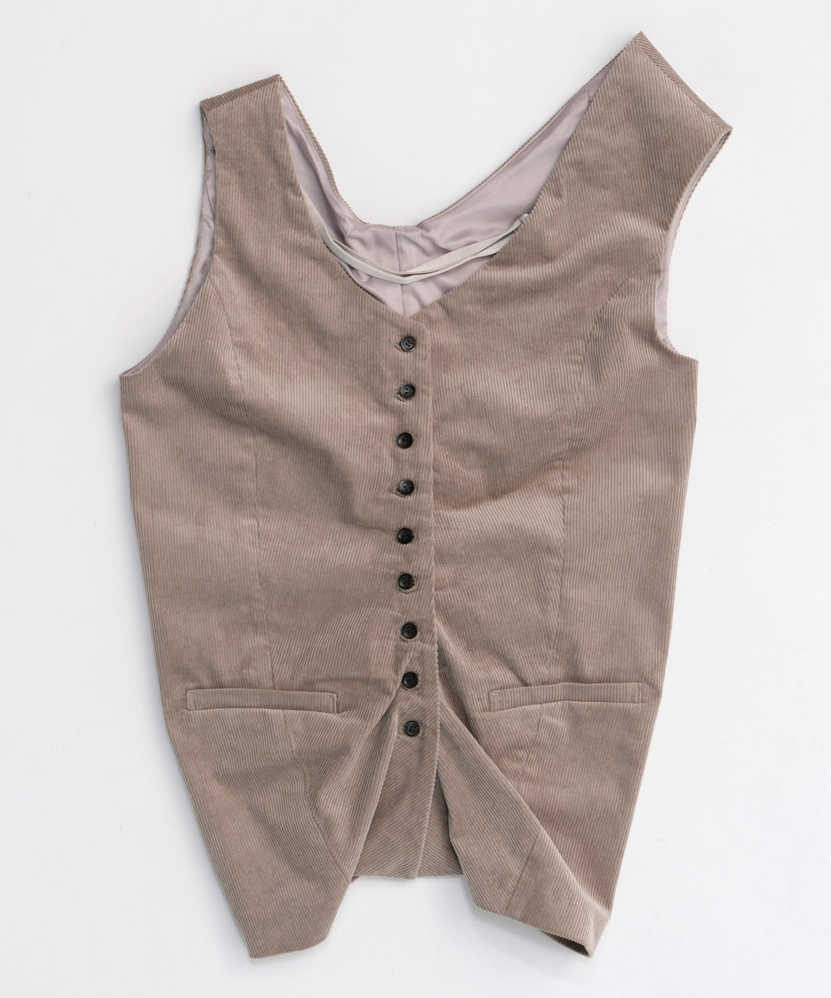 【24AUTUMN PRE-ORDER】Corduroy Asymmetry Vest
