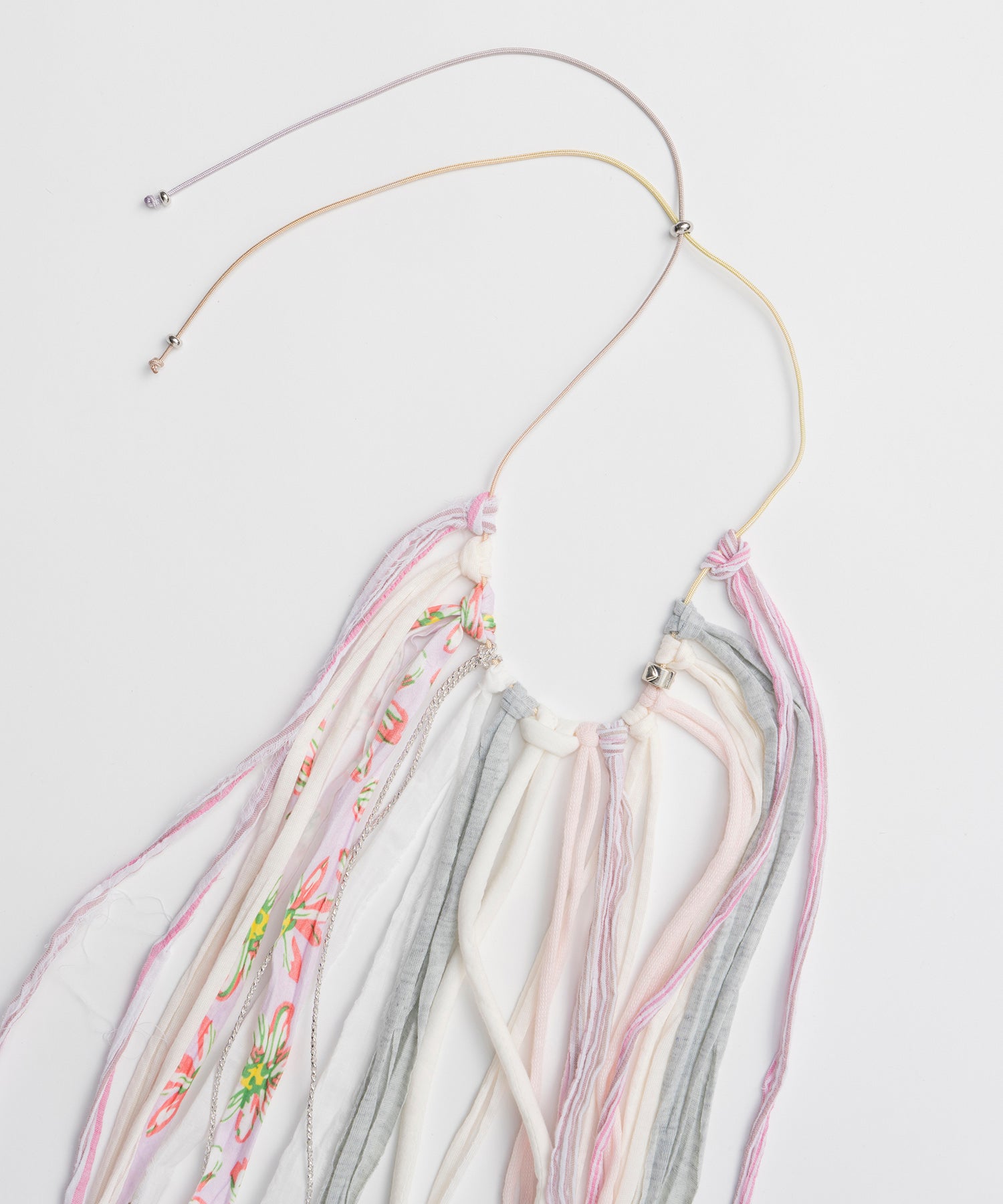 【OPEN YY】FABRIC FRINGE NECKLACE