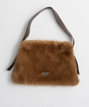 【26AUTUMN PRE-ORDER】Fur Like Square Tote Bag