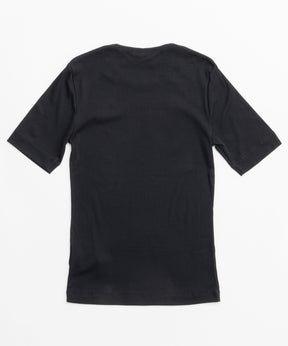 [Ganni] Soft Cotton Rib Short Sleeve T-Shirt