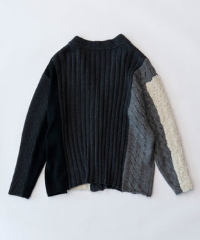 SALE】Hand Stitch Multi Combination Knit Cardigan