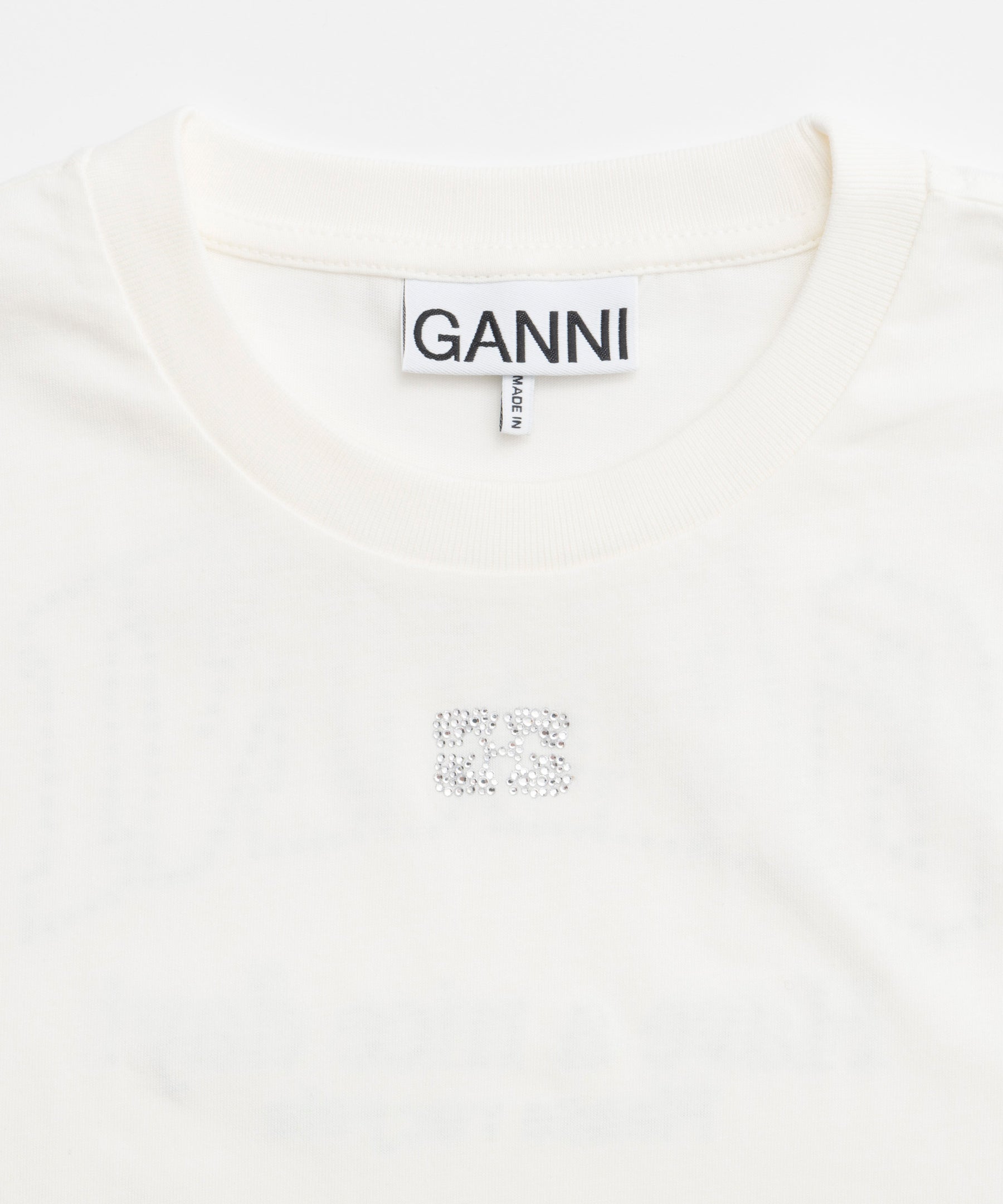 [ganni]基本的Jerseyrhinestoneraxedt衬衫