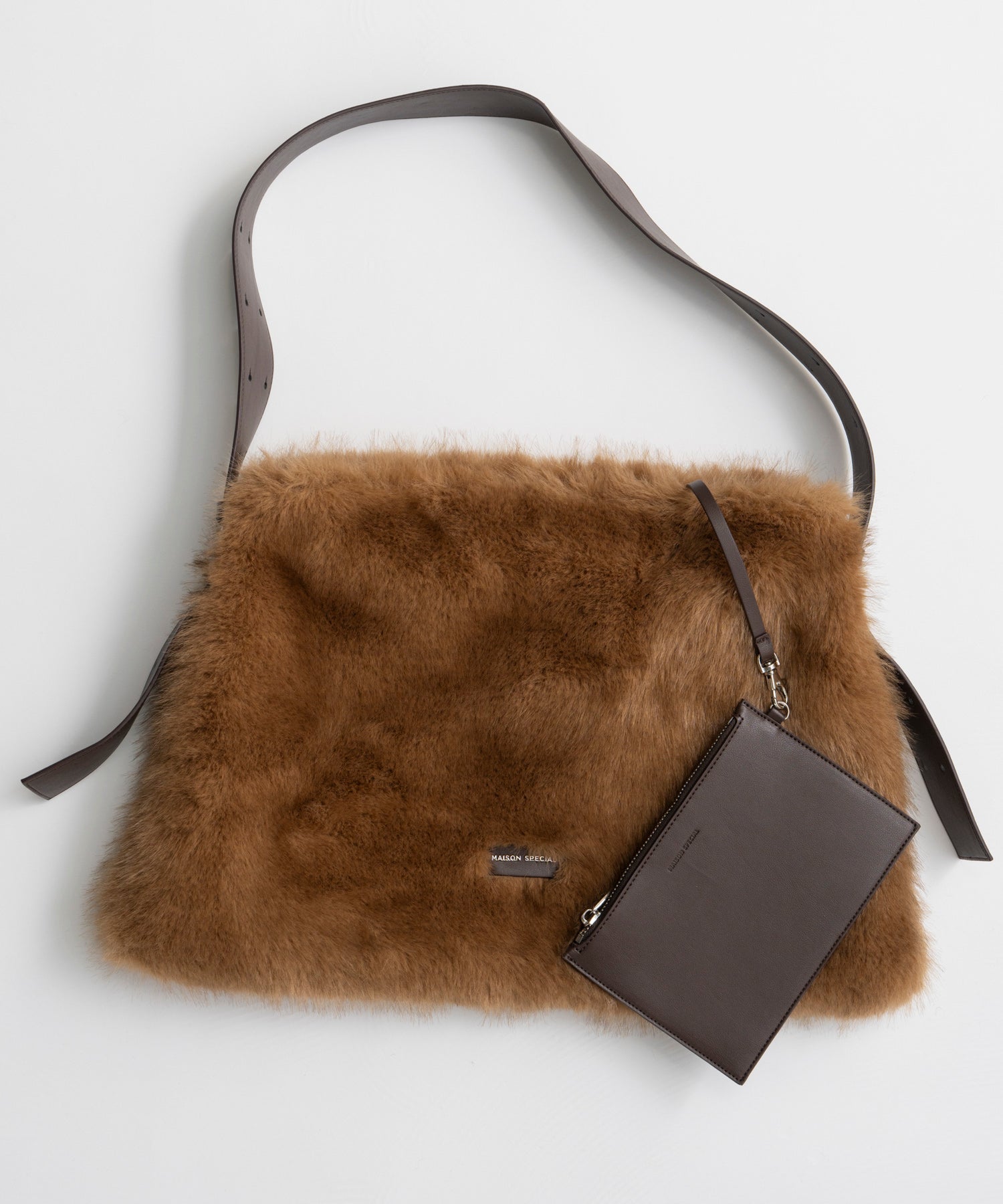 【26AUTUMN PRE-ORDER】Fur Like Square Tote Bag
