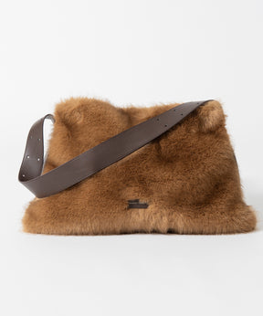 【26AUTUMN PRE-ORDER】Fur Like Square Tote Bag
