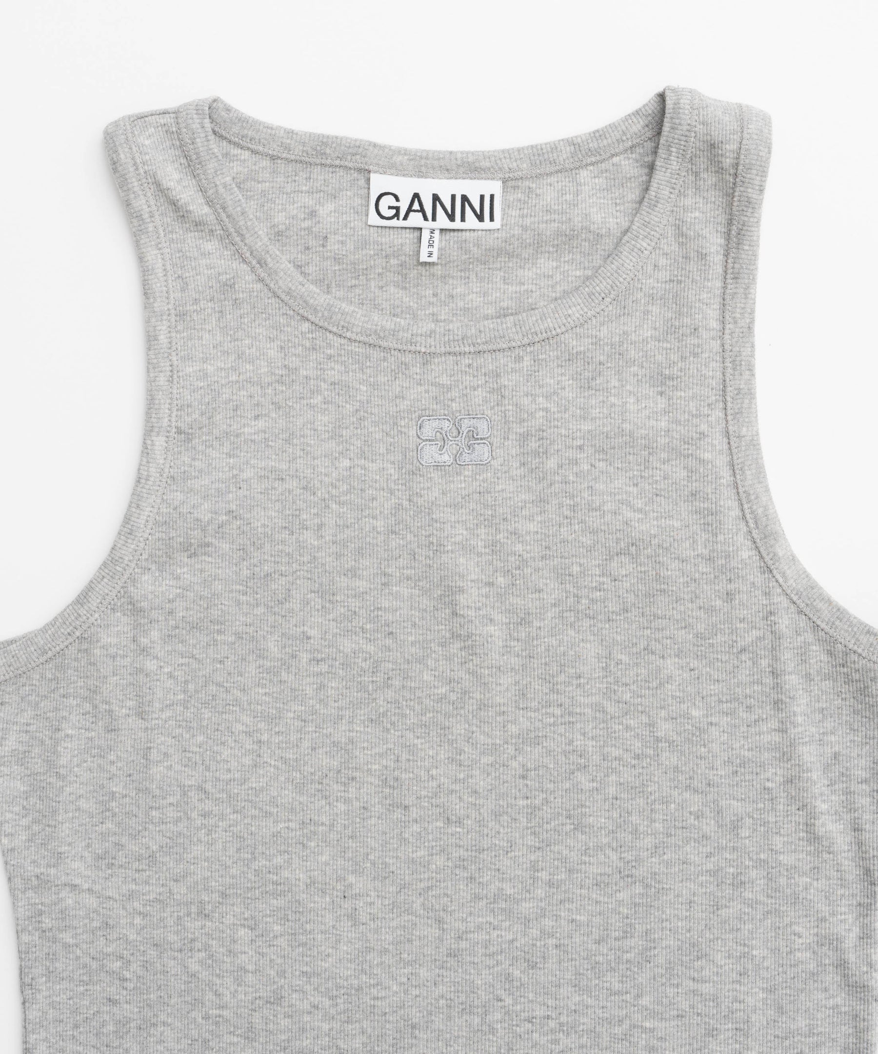 【GANNI】Soft Cotton Rib Tank Top