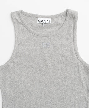 【GANNI】Soft Cotton Rib Tank Top