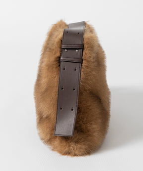 【26AUTUMN PRE-ORDER】Fur Like Square Tote Bag
