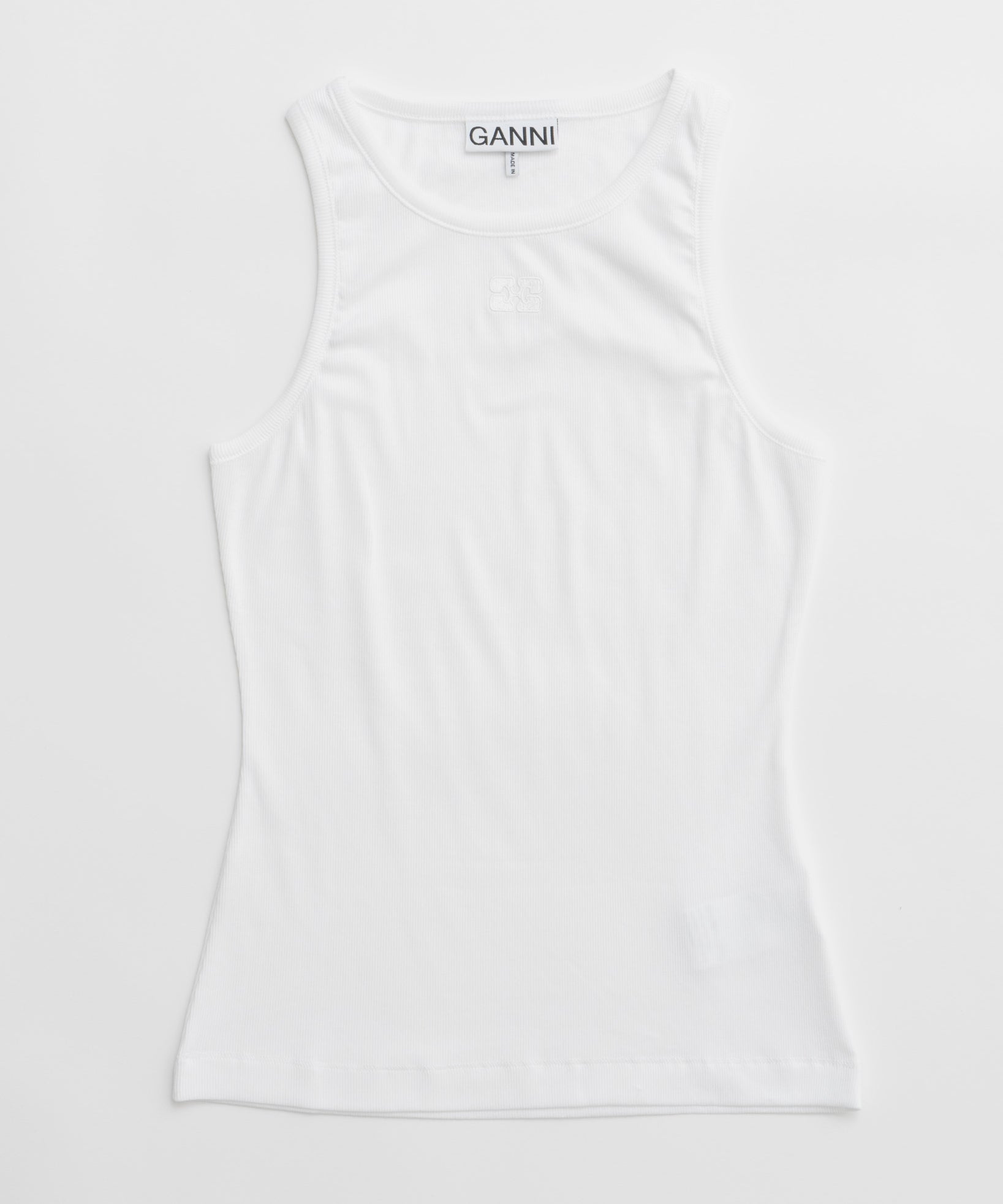 【GANNI】Soft Cotton Rib Tank Top