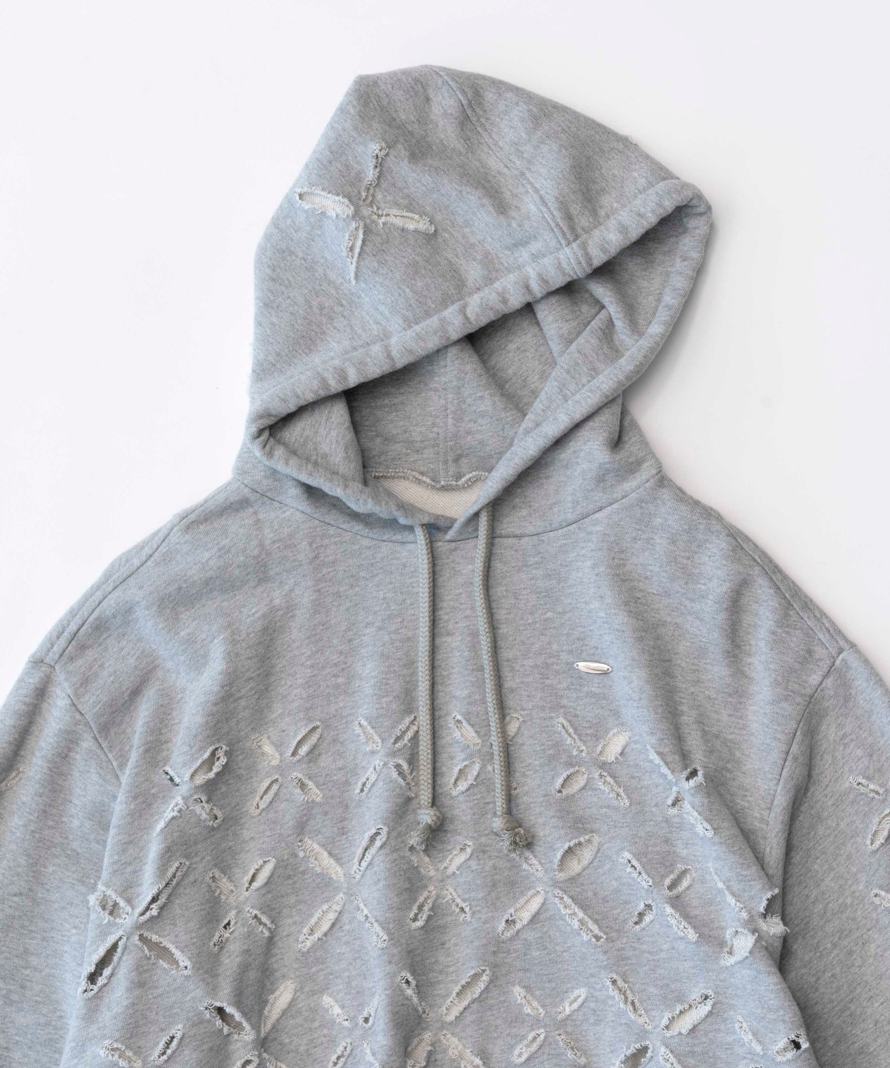 Slash Cut Design Sweat Hoodie