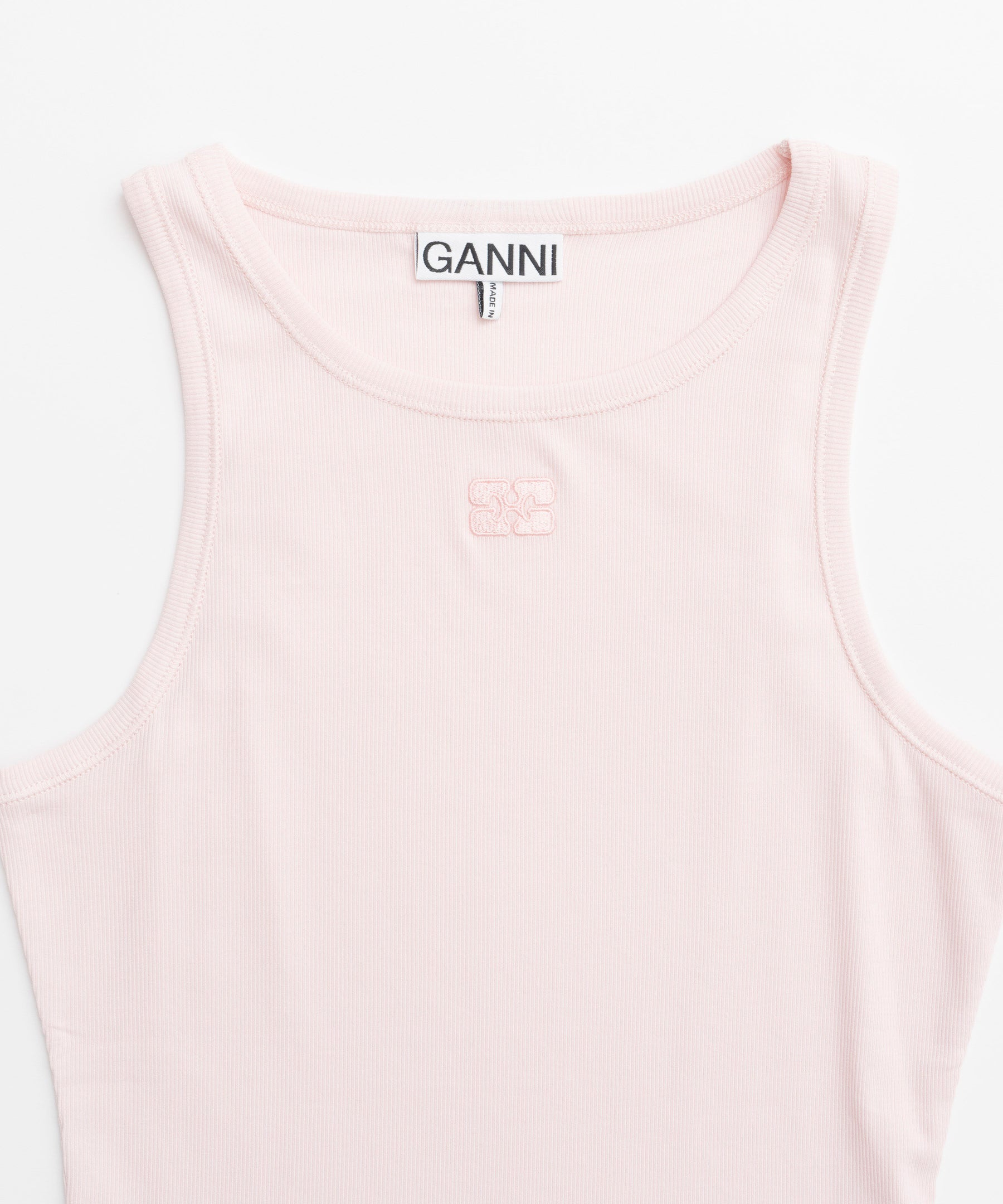 【GANNI】Soft Cotton Rib Tank Top