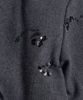 【26WINTER COLLECTION】Beaded Embroidered Midi Coat