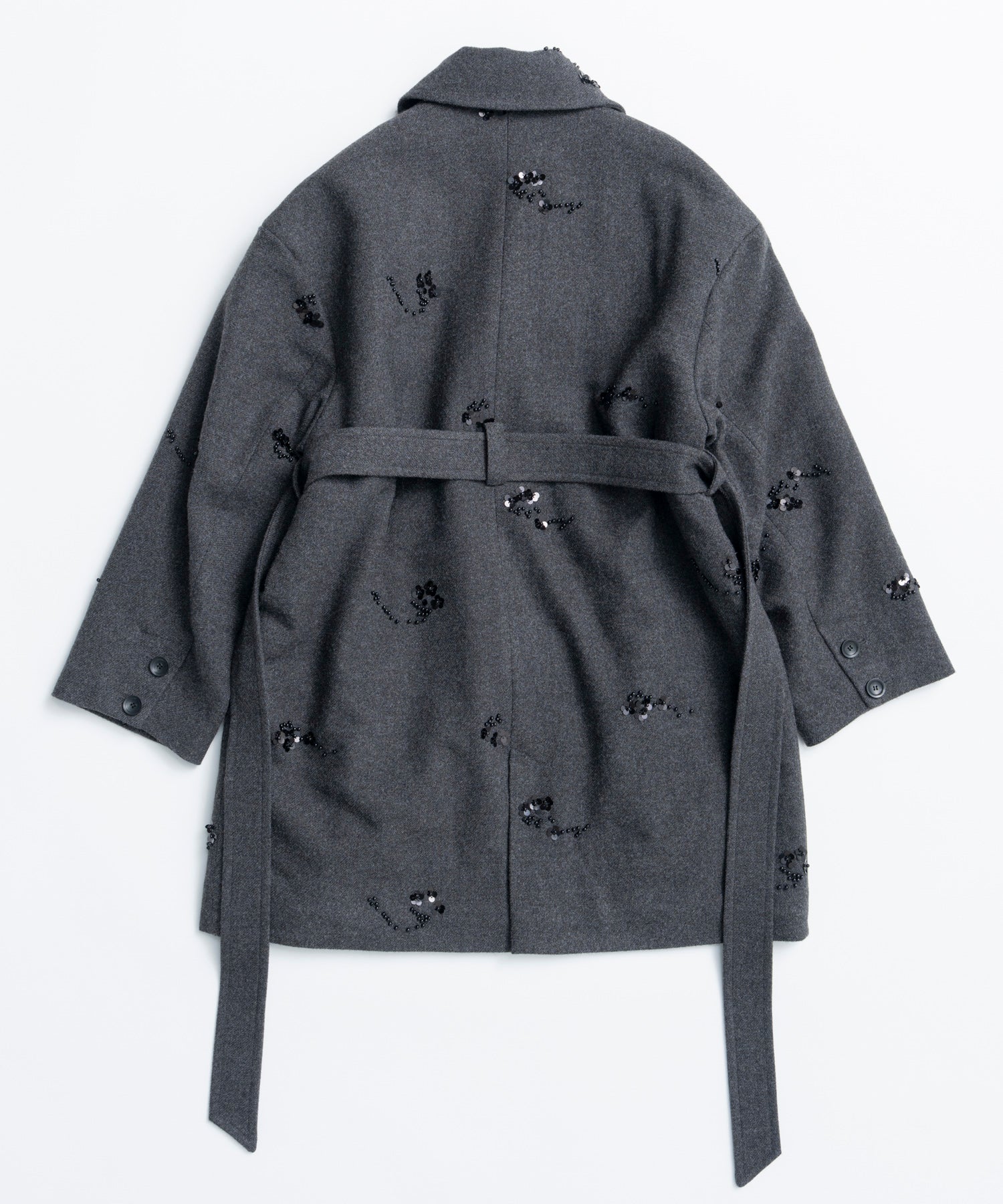 【26WINTER COLLECTION】Beaded Embroidered Midi Coat