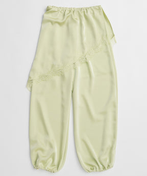 【PRE-ORDER】Wrap Satin Lace Pants