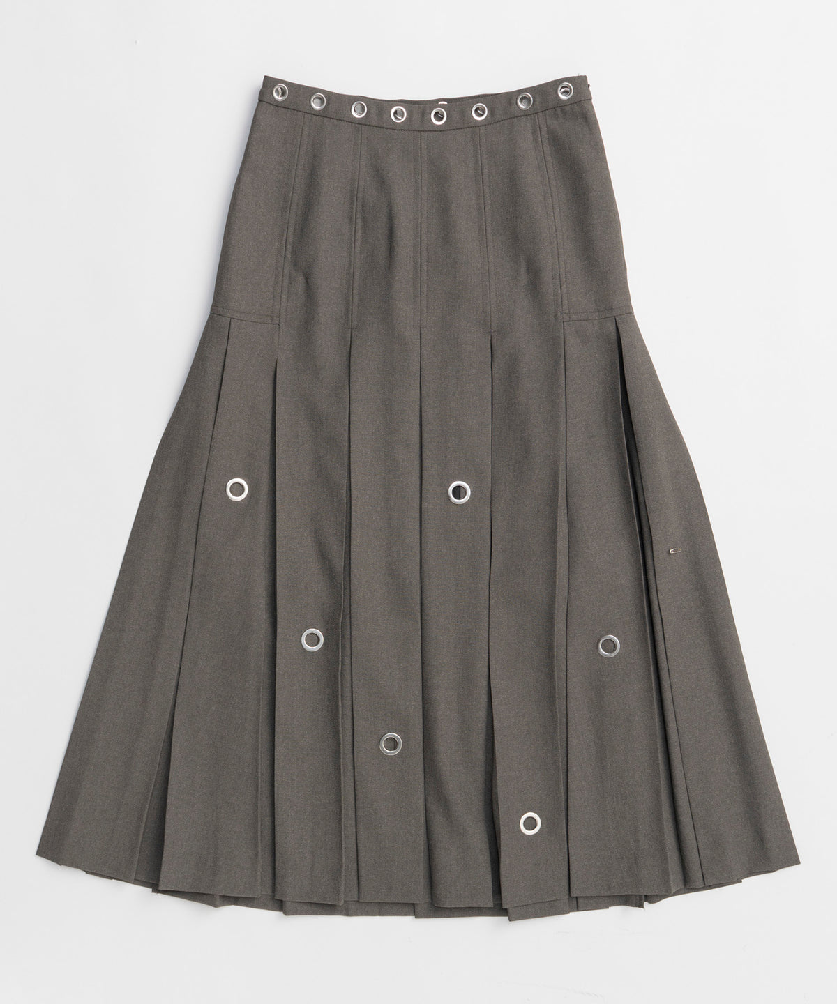 Eyelet Pleated Skirt