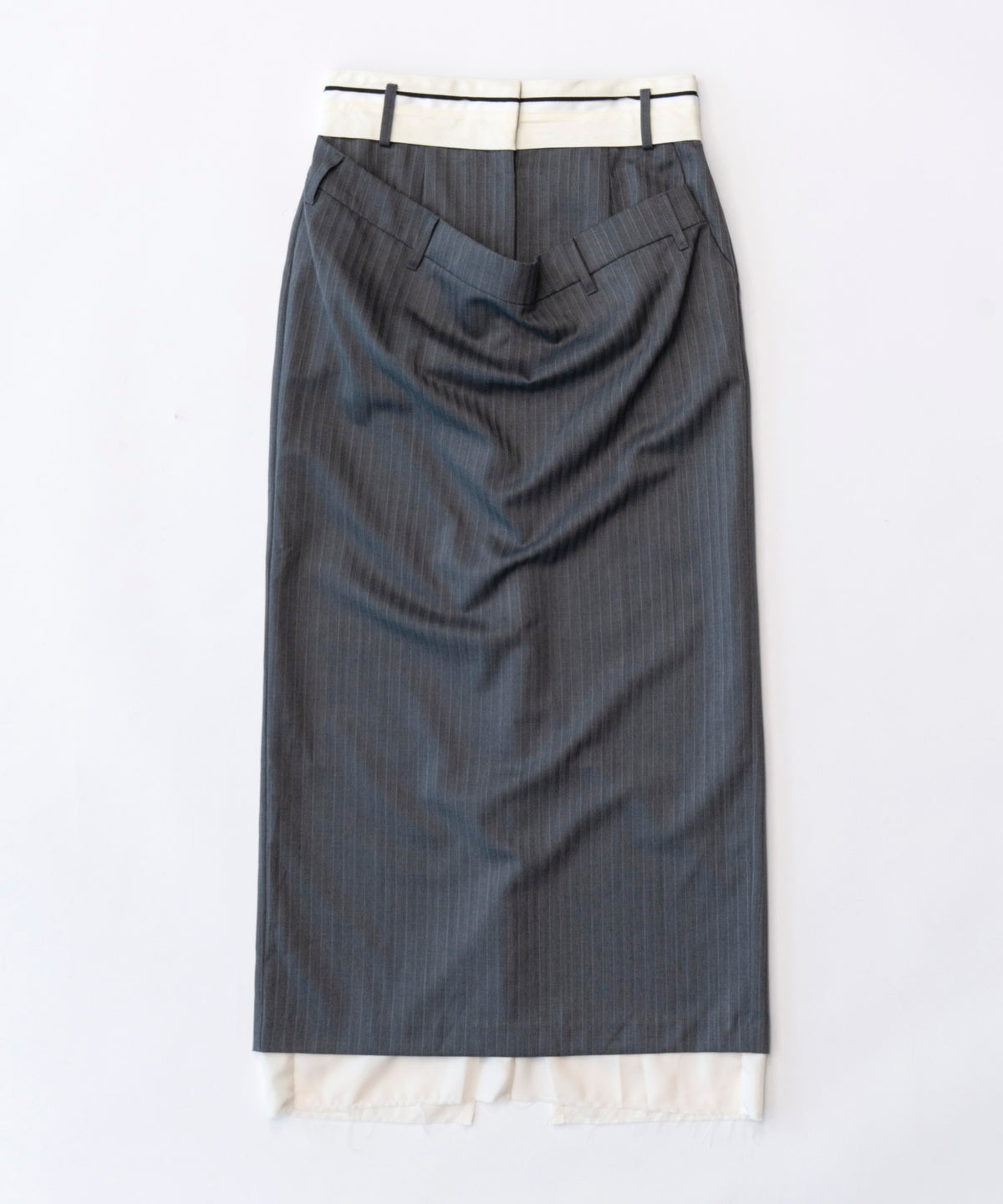 【SALE】Pinstripe Double Waist Tight Skirt