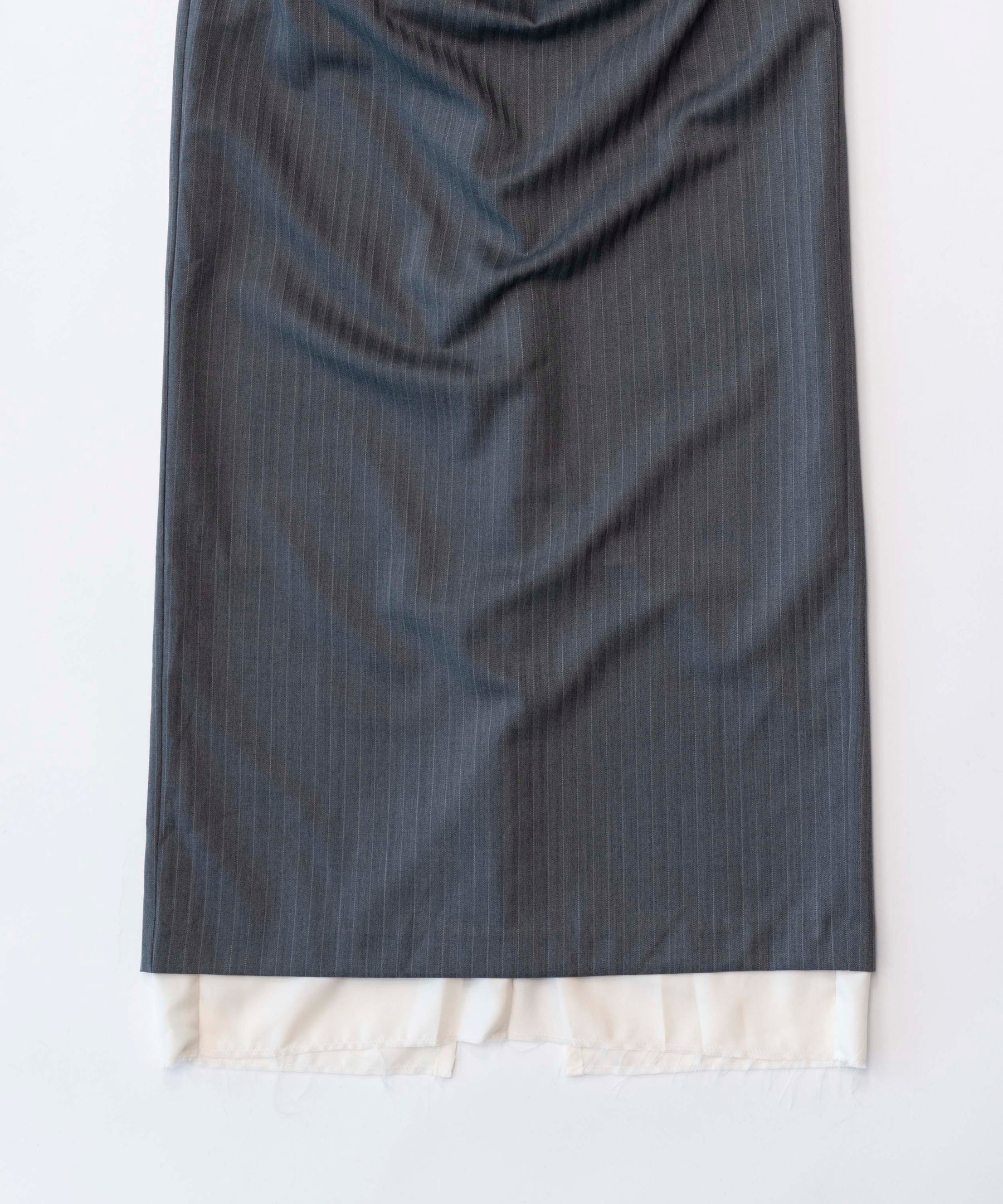 Pinstripe Double Waist Tight Skirt