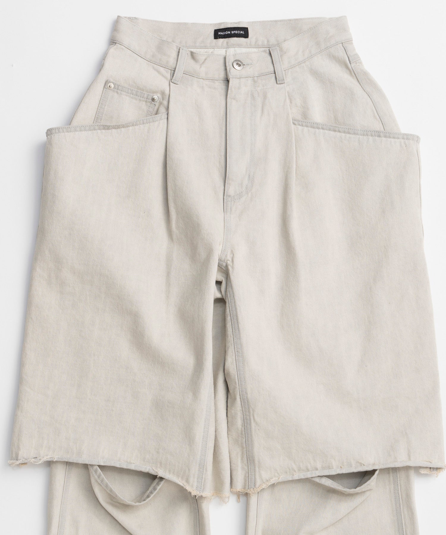 Layered Denim Pants