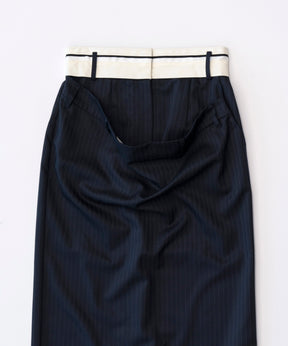 【SALE】Pinstripe Double Waist Tight Skirt